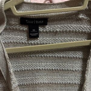White House Black Market Silver Cardigan